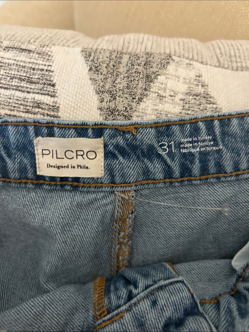 Pilcro Light Wash Wide Leg Denim Jeans - Picture 3 of 3